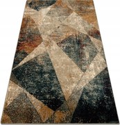 Koberec Do Obývačky vlna Omega Rami Mozaika Geometrická smaragdová 235 x 350 cm