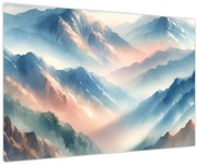Obraz - Akvarelové hory (90x60 cm)