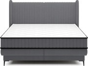 Manželská posteľ 180cm Dalmo 180 (rošt úl. priestor) (sivočierna/čierna)