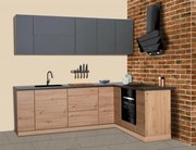 Rohová kuchynská linka Langen 240x180cm