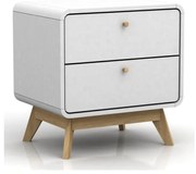 Biely nočný stolík Støraa Caitlin