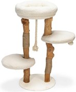 Dizajnové drevené mačacie škrabadlo a odpočívadlo Casper