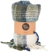 Deka so štvorcovaným vzorom v zelených a modrých odtieňoch 125x150 cm