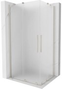 Mexen Velar Duo, sprchový kút s posuvnými dverami 90 x 80 cm, 8mm sklo námraza, brúsená oceľ, 871-090-080-32-97