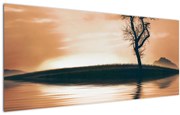 Obraz stromu na ostrove (120x50 cm)