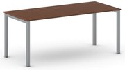 Rokovací kancelársky stôl PRIMO SQUARE, 180x80 cm, sivostrieborná podnož, čerešňa