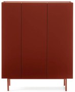 Červená vysoká komoda v dekore duba 95x120 cm Arista – Teulat
