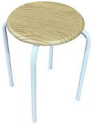 Taburetka DR-N-657 Axel 10895 biela/prirodzené