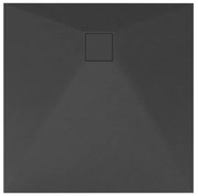 Gamma Erga Oldaf, SMC štvorcová sprchová vanička 90 x 90 cm, čierna matná, ERG-GMA-OL-9090BK