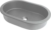 Deante Silia, granitové umývadlo na zapustenie zdola 588x390x145 mm, šedá metalíza, DEA-CQS_SU6U