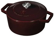 Berlinger Haus Liatinový hrniec s pokrievou Burgundy Line, 24 cm