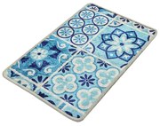 Modrá kúpeľňová predložka 60x40 cm Seramik - Foutastic