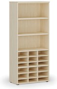 Triediaci regál PRIMO WOOD, 800 x 420 x 1781 mm, 18 priehradiek, breza
