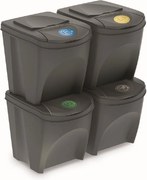 PROSPERPLAST Sada odpadkových košov SORTIBOX, 4x25l