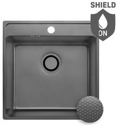 Laveo Besos, 1-komorový nerezový drez 480x490x210 mm, grafitová, LAV-SLB_510T