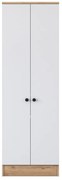 Biela/prírodná šatníková skriňa v dekore orecha 60x183 cm Theresa - Kalune Design