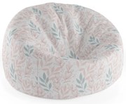 Sedací vak Cocoon ružové a modré lístky, farebná