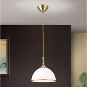 Orion HL 6-1808/1 - Luster na lanku OLD LAMP 1xE27/40W/230V biela/mosadz