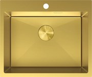 Mexen Solix, 1-komorový nerezový drez 600 x 500 mm, brúsená zlatá, 6408601000-55