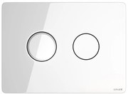 Cersanit Accento Circle, pneumatické splachovacie tlačidlo, biele sklo, S97-055