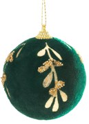 VIANOČNÁ BANKA NA STROMČEK SADA 4 KS (FI) 8 CM TMAVOZELENÁ