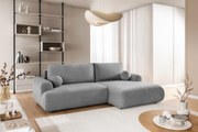 Rozkladacia rohová sedacia súprava Lotulis Mini pravá - sivá pletenina Blur 18