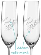 Svadobné poháre na sekt Prstene obilia, 2 ks