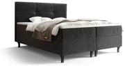 Manželská posteľ  Boxspring 140 cm Lumba (čierna) (s matracom a úložným priestorom). Vlastná spoľahlivá doprava až k Vám domov. 1046669