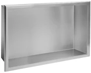 Rea Rea, nerezová vstavaná polica s golierom 450x300x100 mm, oceľová, REA-05601