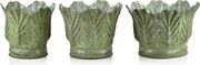 Sada 3 ks květináčů MARINA III zelená