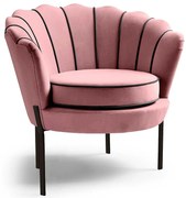 Kreslo Angelo ružový/čierna