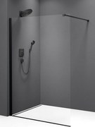 Polysan Polysan, MODULAR SHOWER BLACK stena na inštaláciu na múr, jednodielna, 900 mm, MS1-90B