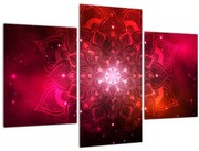 Obraz červené abstrakcie (90x60 cm)