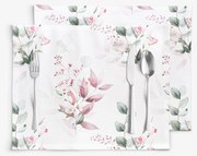 Goldea prestieranie na stôl 100% bavlnené plátno deluxe - nežné ruže - sada 2ks 30 x 40 cm