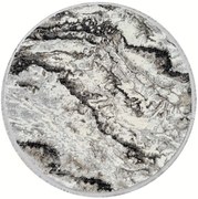 Koberec EXCLUSIVE 100 sivý / čierny kruh