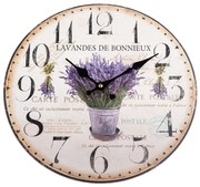 Nástenné hodiny Lavandes de Bonnieux, 34 cm