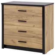 Komoda MALI 4S dub craft/čierna