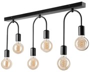 Stropné svietidlo JANO 6xE27/15W/230V čierna