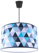 Závesné svietidlo Garo, 1x textilné tienidlo so vzorom (výber z 2 farieb), (výber z 3 farieb konštrukcie), (fi 35cm)