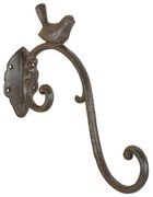 Liatinový držiak na kvetináč Vintage, 6,5x24 cm, hnedá
