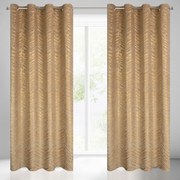 ZATEMŇOVACÍ ZÁVES NA KRÚŽKOCH SARA 140X250 CM TMAVOBÉŽOVÁ