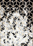 Dywany Łuszczów, Kusový koberec Allure 1966 black/gold, 80x150, žltá, kancelária