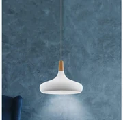 Eglo 901179-Luster na lanku SABINAR 1xE27/40W/230V pr.40cm biela- EG901179