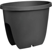 Truhlík Balconia na zábradlie plast antracit 30 cm