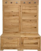 Vešiaková zostava na chodbu - 2x panel s botníkom, 150x39x194 cm