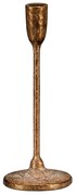 Kovový svietnik na podstavci v. 23 cm, zlatá, 23 cm