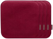 Magma Podložka na sedenie Avaro, 4 kusy (hranatý, vínová)  (100247989)