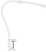 Klipová stolová lampa biela s LED a dotykovým stmievačom - Lionard