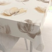 Biante Dekoračný obdĺžnikový obrus PM-109 Akvarelové tulipány na krémovom 50x100 cm