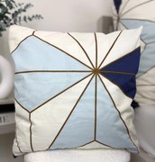 Obliečka na vankúš Blue Vision 40x40 – geometrický vzor, 100 % bavlna